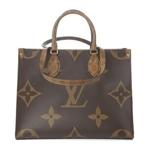 Louis Vuitton OnTheGo MM Reverse Monogram Giant Canvas Shoulder Tote Bag